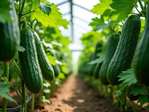 latest company blog about Hightech Greenhouses Boost Cucumber Yields