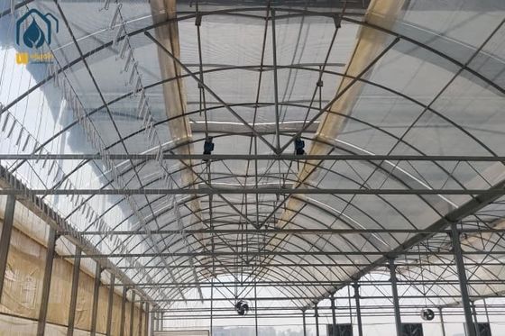Harga yang bagus Plastik PO Film Multi Span Greenhouse Untuk Strawberry Galvanized Frame Baja on line